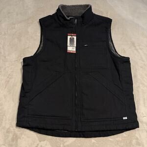 New LEE Workwear Vest- Zip Vest XL SHERPA Lining- Pockets